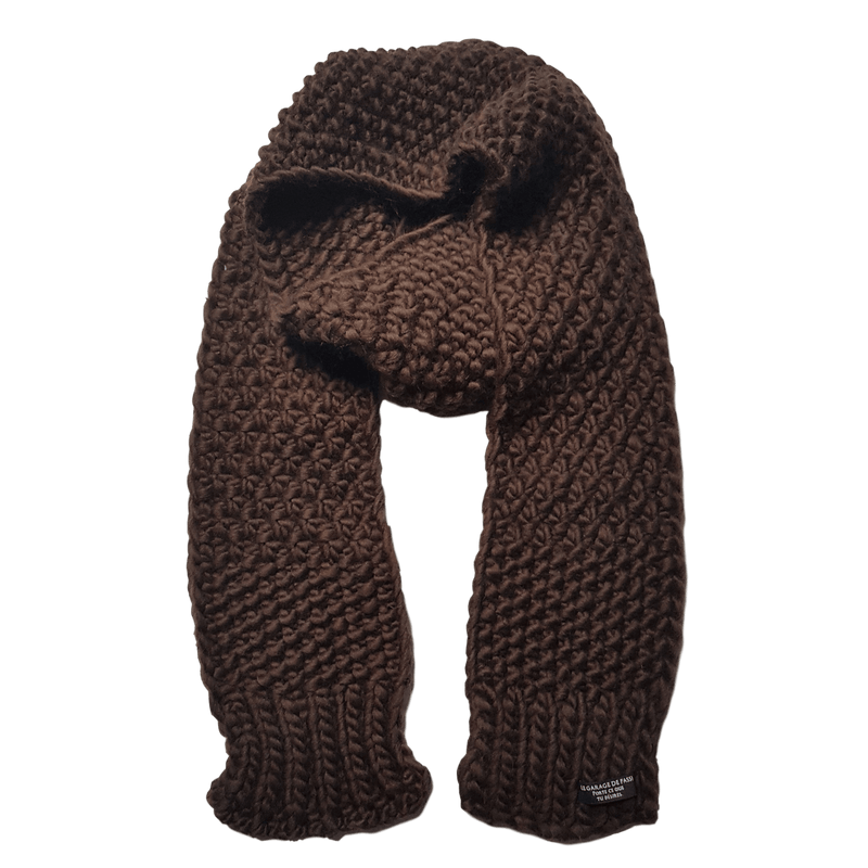 Longue écharpe en laine épaisse - SAM Brown - LGF